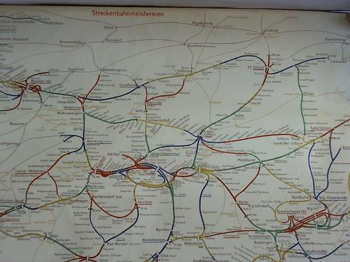Deutsche Bahn (Hrsg.) - Streckenbahmeistereien. bersichtskarte. Cuxhaven Stadt bis Gttingen