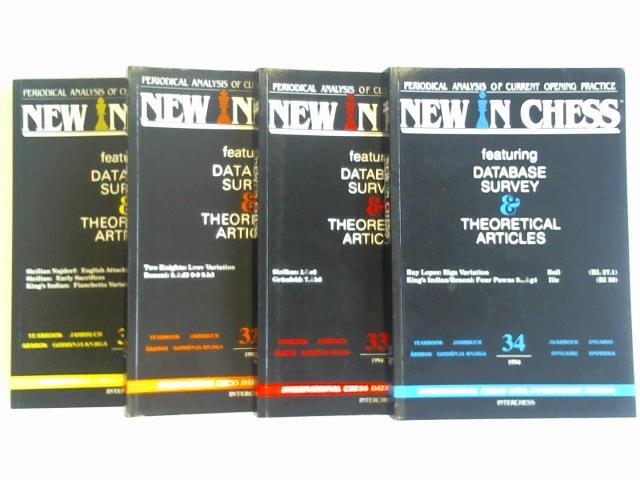 New in Chess - Periodical Analysis of current opening practice featuring Database Survey & Theoretical Articles - Jahrbuch 31 - 34, 1994. 4 Bnde