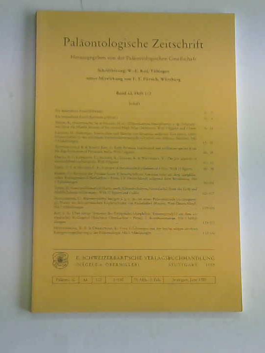 Palontologische Gesellschaft (Hrsg.) - Palontologische Zeitschrift. Band 63, Heft 1/2