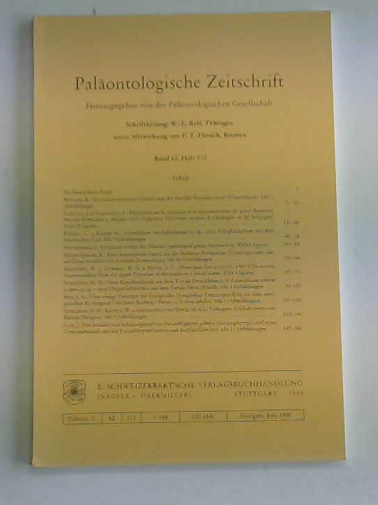 Palontologische Gesellschaft (Hrsg.) - Palontologische Zeitschrift. Band 62, Heft 1/2