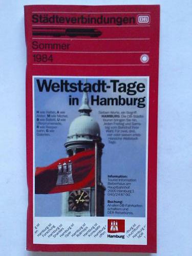 DB - Deutsche Bahn - Stdteverbindungen. Sommer 1984