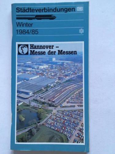 DB - Deutsche Bahn - Stdteverbindungen. Winter 1984/85. Gltig vom 30. September 1984 bis 1. Juni 1985