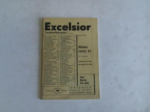 Excelsior Taschenfahrplan - Winter 1970/71. 62. Jahrgang. Gltig ab 27.9.1970 bis einschl. 22.5.1971