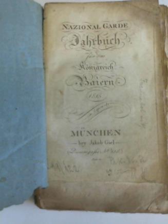 (Militaria Bayern) - Nazional Garde Jahrbuch fr das Knigreich Baiern 1815