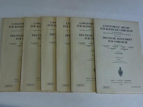 Langenbecks Archiv fr Klinische Chirurgie - Deutsche Zeitschrift fr Chirurgie, Band 266 in 6 Heften. Sechs Hefte