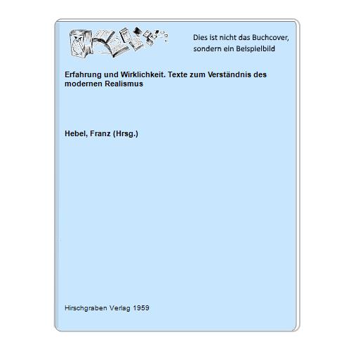 Hebel, Franz (Hrsg.) - Erfahrung und Wirklichkeit. Texte zum Verstndnis des modernen Realismus