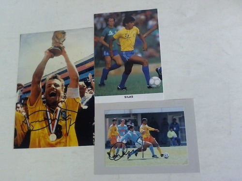 Brasilianischer Fuball - 3 verschiedene Autogrammkarten