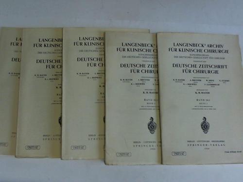 Langenbecks Archiv fr Klinische Chirurgie - Deutsche Zeitschrift fr Chirurgie, Band 265 . 6 Hefte in 5 Heften