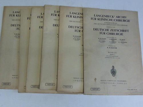 Langenbecks Archiv fr Klinische Chirurgie - Deutsche Zeitschrift fr Chirurgie, Band 272 in 6 Heften