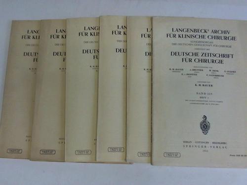 Langenbecks Archiv fr Klinische Chirurgie - Deutsche Zeitschrift fr Chirurgie, Band 269 in 6 Heften