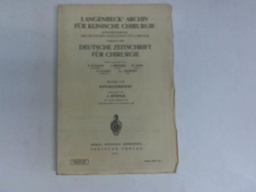 Langenbecks Archiv fr Klinische Chirurgie - Deutsche Zeitschrift fr Chirurgie, Band 270. Kongressbericht