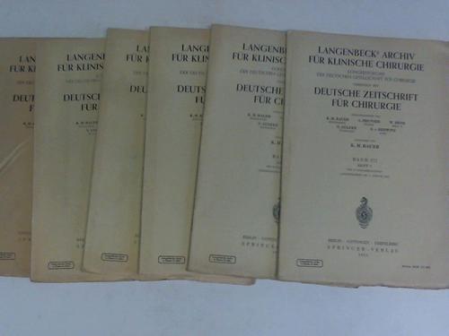 Langenbecks Archiv fr Klinische Chirurgie - Deutsche Zeitschrift fr Chirurgie, Band 271 in 6 Heften