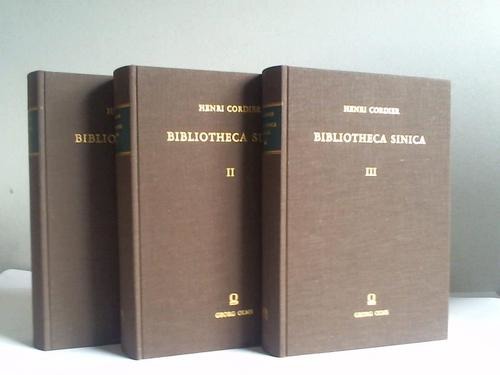 Cordier, Henri - Bibliotheca Sinica. Dictionnaire bibliographique des ouvrages relatifs  l'Empire Chinois. Deuxime dition revue, corrige et considerablement augmente. 5 Bnde. in 3 Bnden