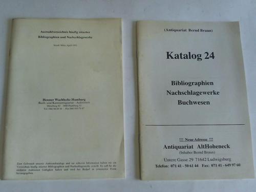 Wachholtz, Henner - Auswahlverzeichnis hufig zitierter Bibliographien und Nachschlagewerke. Stand Mitte April 1993