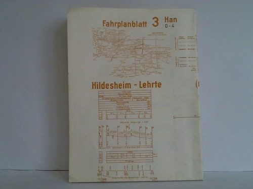 Bundesbahndirektion Hannover - Fahrplanblatt 3 / Jahresfahrplan 1976/77. Gltig vom 26. Sept. 1976 an - Bildfahrplan (3) fr den Zeitraum 0 - 4 Uhr und 4 - 8 Uhr