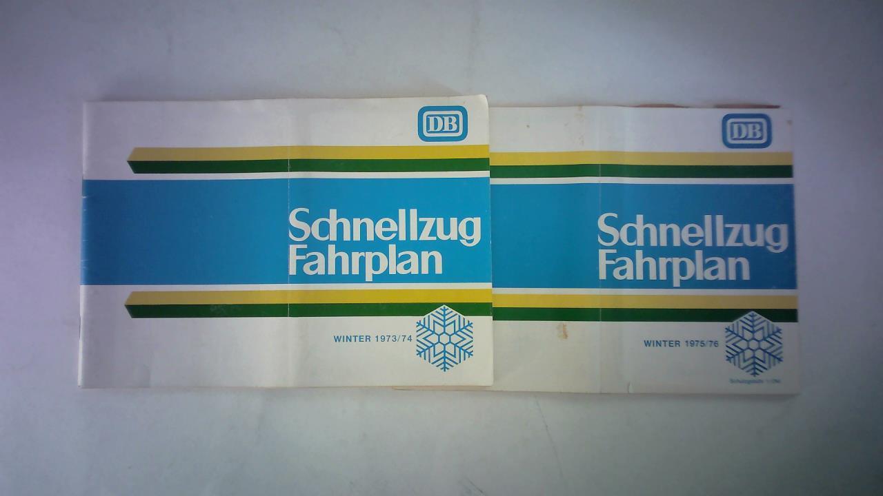 Deutsche Bundesbahn - Schnellzug-Fahrplan. Winter 1973/74 / Winter 1975/76. Zusammen 2 Hefte