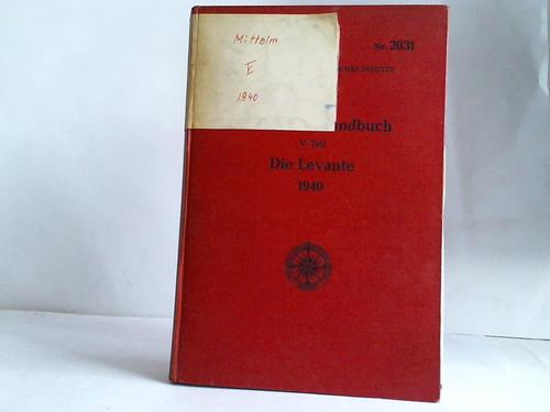 Deutschen Hydrographisches Institut (Hrsg.) - Mittelmeer-Handbuch V.Teil: Die Levante - Nr. 2031