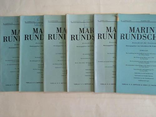 Arbeitskreis fr Wehrforschung (Hrsg.) - Marine-Rundschau - Monatsschrift fr Seewesen 65. Jahrgang 1968. 6 Hefte