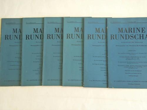 Arbeitskreis fr Wehrforschung (Hrsg.) - Marine-Rundschau - Monatsschrift fr Seewesen 55. Jahrgang 1958. 6 Hefte