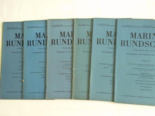 Arbeitskreis fr Wehrforschung (Hrsg.) - Marine-Rundschau - Monatsschrift fr Seewesen 54. Jahrgang 1957. 6 Hefte