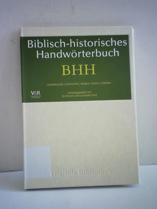 Reicke, Bo/ Rost, Leonhard (Hrsg.) - BHH Biblisch-Historisches Handwrterbuch. Landeskunde, Geschichte, Religion, Kultur, Literatur. Einfhrung in die Software
