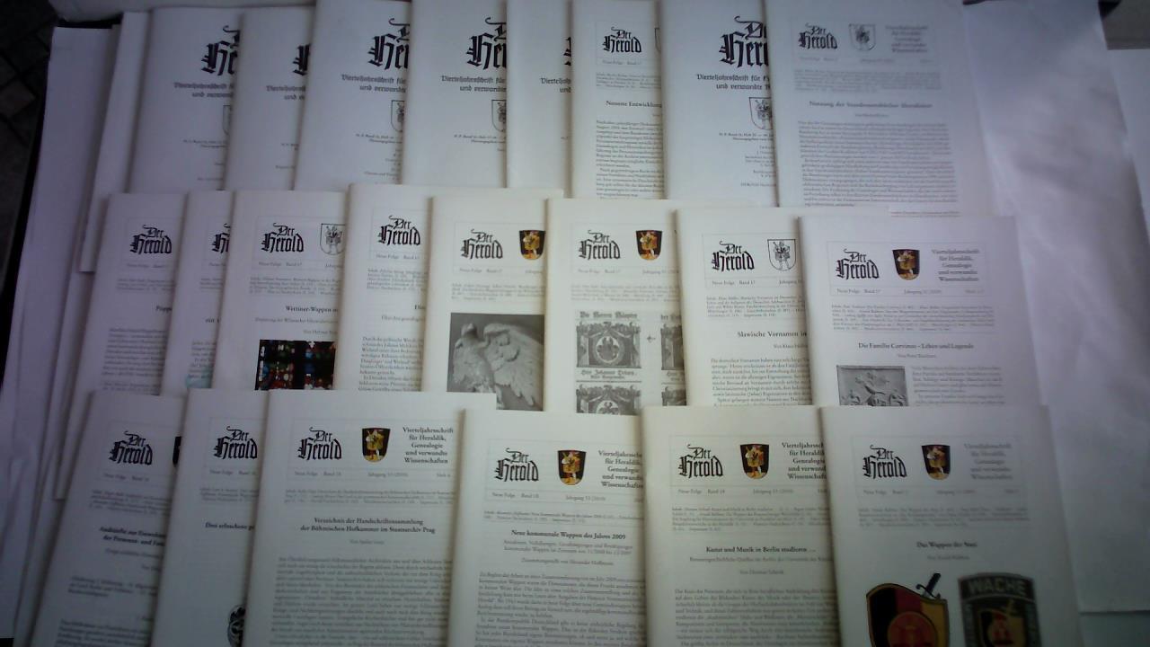 Der Herold (Hrsg.) - Vierteljahrsschrift fr Heraldik, Genealogie und verwandte Wissenschaften. 47.-54. Jahrgang aus 2004 bis 2011. 30 (in 22) Hefte und 1 Register