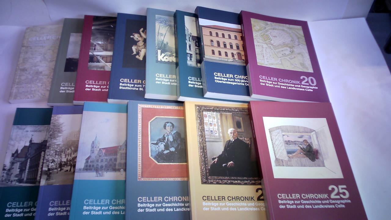 (Museumsverein Celle e.V.) - Celler Chronik. Beitrge zur Geschichte und Geographie der Stadt und des Landkreises Celle. Sammlung von 14 Bnden