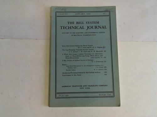 The Bell System Technical Journal - Volume XXV, No. 1, January 1946