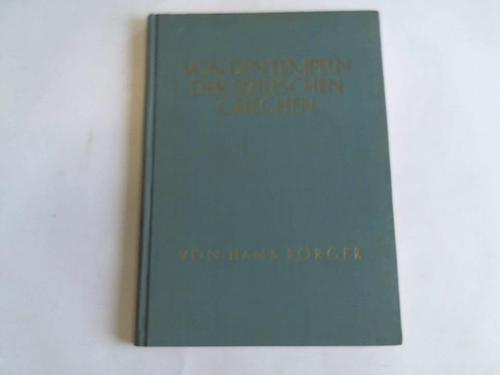 Hans Brger - Von den Tempeln der sizilianischen Griechen