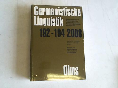 Hellmann, Manfred/Schrder, Marianne (Hrsg.) - Sprache und Kommunikation in Deutschland Ost und West. Ein Reader zu fnfzig Jahren Forschung. Unter Mitarbeit von Ulla Fix.Mit einem Geleitwort von Wolfgang Thierse