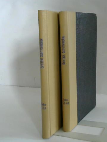 Rheinwald, Gtz/ Hynck, Annemarie (erstellt) - Ornithologische Schriftenschau. Autoren-Index der Hefte 1 bis 20/ Autoren-Index der Hefte 21 bis 40. 2 Index-Bnde