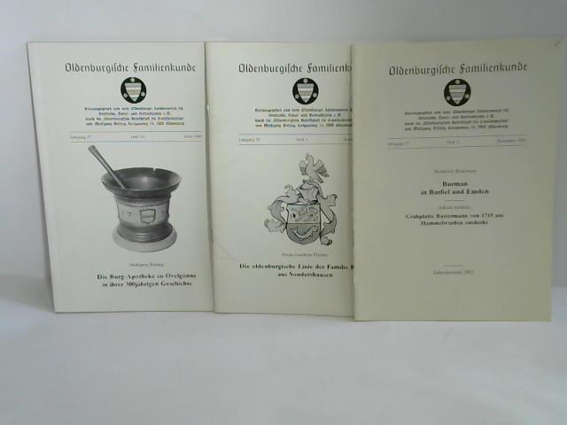 Oldenburger Landesverein fr Geschichte, Natur- und Heimatkunde e.v durch die Oldenburgische Gesellschaft fr Familienkunde - Bsing, Wolfgang (Hrsg.) - Oldenburgische Familienkunde. Jahrgang 27 aus 1985. Heft 1-2/ Heft 3/ Heft 4. 3 Hefte