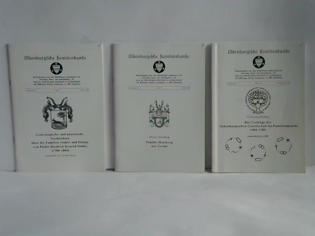 Oldenburger Landesverein fr Geschichte, Natur- und Heimatkunde e.v durch die Oldenburgische Gesellschaft fr Familienkunde - Bsing, Wolfgang (Hrsg.) - Oldenburgische Familienkunde. Jahrgang 31 aus 1989. Heft 1/ Heft 2/ Heft 3-4. 3 Hefte