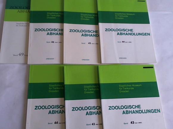 Staatliches Museum fr Tierkunde, Dresden - Zoologische Abhandlungen. 7 Hefte