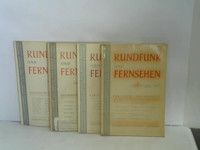 Dietrich, Wolf/ Koch, Thilo/ Gerhardt, Paul/ Steigner, Walter/ Bussmann, Kurt und weitere - Rundfunk und Fernsehen. Kurzberichte, Glossen, Dokumente. Vierteljahresschrift. Schrifttum, Chronik, Hrfolge. 4 Bnde