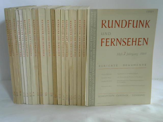 Rundfunk und Fernsehen. Kurzberichte, Glossen, Dokumente. Vierteljahresschrift. Schrifttum, Chronik, Hörfolge. Sendung. 20 Hefte