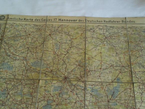Hannover - Amtliche Karte des Gaues 17. Hannover des deutschen Radfahrer-Bundes