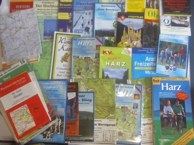 (Harz-Landkarten) - Sammlung von 51 Landkarten fr den Harz und seine Regionen
