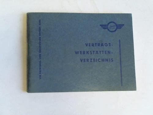 Fahrzeug- und Gertewerk Simson,  Suhl - Vertrags-Werksttten-Verzeichnis