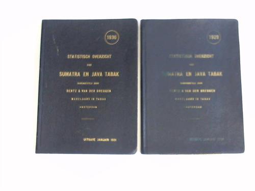 Dentz & Van der Breggen, Amsterdam (Hrsg.) - Statistisch overzicht van Sumatra en Java Tabak. 2 Bnde