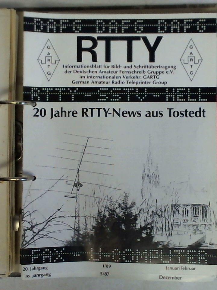 RTTY - Informationsblatt fr Bild- und Schriftbertragung der Deutschen Amateur Fernschreib Gruppe e. V. im internationalen Verkehr: GARTG German Amateur Radio Teleprinter Group - RTTY - Sammlung von 22 Heften aus 1985 bis 1989