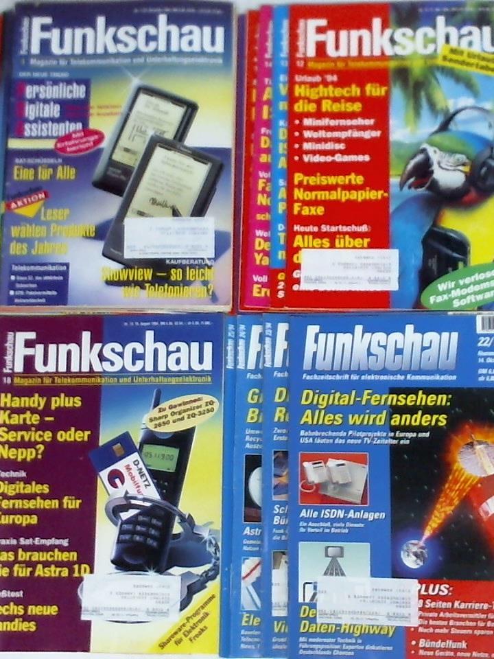 Funkschau - Magazin fr Telekommunikation und Unterhaltungselektronik / Fachzeitschrift fr elektronische Kommunikation - Funkschau - Jahrgang 1993/1994, Heft Nr. 1 bis 26. Zusammen 26 Hefte