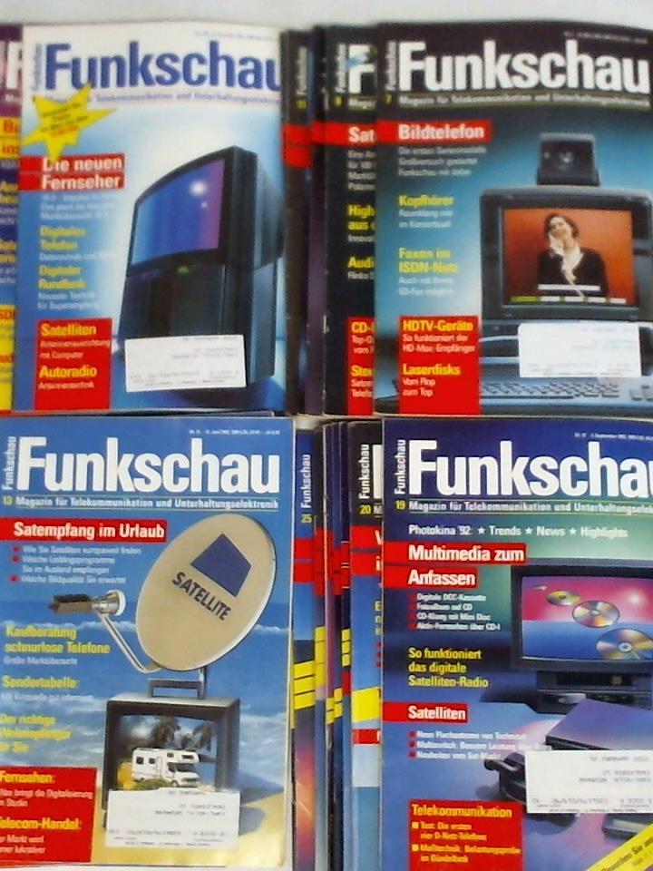 Funkschau - Magazin fr Telekommunikation und Unterhaltungselektronik - Funkschau - Jahrgang 1992, Heft Nr. 1 bis 26. Zusammen 26 Hefte