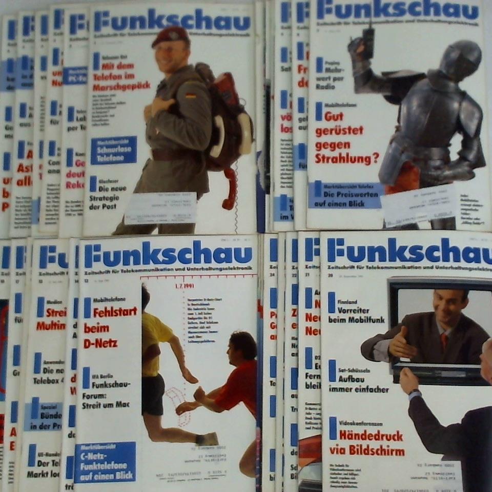 Funkschau - Magazin fr Telekommunikation und Unterhaltungselektronik - Funkschau - Jahrgang 1990/1991, Heft Nr. 1 bis 26. Zusammen 26 Hefte