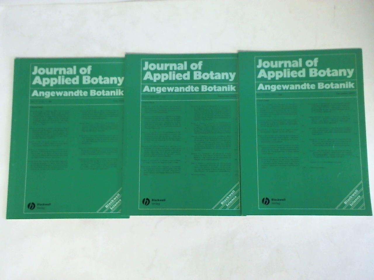 Vereinigung fr Angewandte Botanik, Gttingen (Hrsg.) - Journal of Applied Botany = Angewandte Botanik, Vol. 77/2003, 1/2 (May), 3/4 (September) and 5/6 (December). Zusammen 6 Hefte in 3 Heften