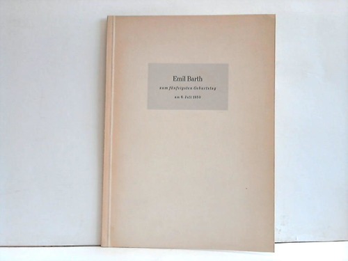 Barth, Emil - Gedichte und Gedichte in Prosa