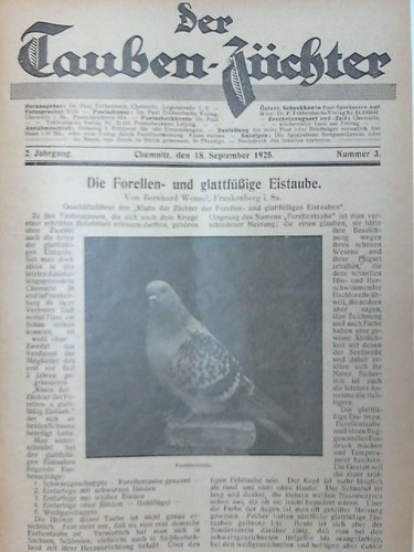 Der Tauben-Züchter - 2. Jahrgang; Nummer 1 bis 52, 1925/1926