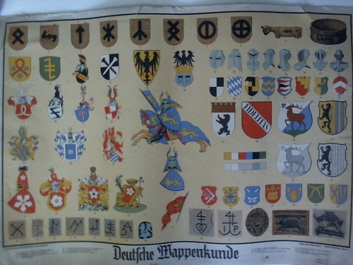 Deutsche Wappenkunde - 1 Schautafel - Offsetdruck