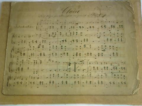 Wolff, Theodor Karl Wilhelm - Claire. Fnf Walzer fr Pianoforte - Notenhandschrift auf Papier