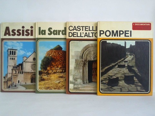 Istituto Geografico De Agostini di Novara (Hrsg.) - Pompei / Castelli Dell'Alto Adige / La Sardegna / Assisi. Zusammen 4 Bnde